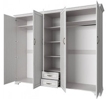 Пятистворчатый шкаф для одежды с зеркалом Тиффани 5DG2S Z крем вудлайн Пятистворчатый шкаф для одежды с зеркалом Тиффани 5DG2S Z крем вудлайн