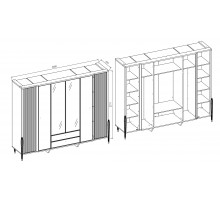 Шестистворчатый шкаф Gravita (Гравита) GRAV-34 слоновая кость Шестистворчатый шкаф Gravita (Гравита) GRAV-34 слоновая кость