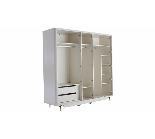 Пятистворчатый распашной шкаф для одежды и белья с зеркалом в спальню Larissa (Ларисса) lars-33 Пятистворчатый распашной шкаф для одежды и белья с зеркалом в спальню Larissa (Ларисса) lars-33