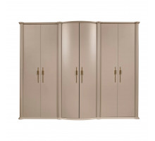 Шестистворчатый шкаф для одежды Моника (Капучино эмаль)
