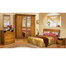 Двуспальная кровать Нинель ММ-167-02 (табак+тп)