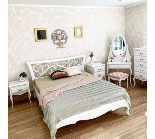 Двуспальная кровать Лиана MUR-114-01 (коса патина) Двуспальная кровать Лиана MUR-114-01 (коса патина)