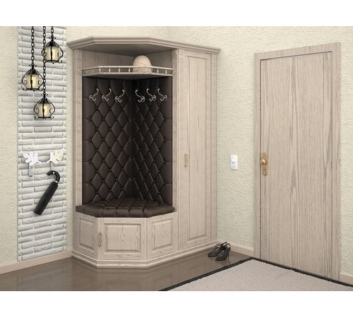 Угловая прихожая Милан MUR-110p-07 со шкафом Угловая прихожая Милан MUR-110p-07 со шкафом