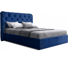 Двуспальная кровать с подъемным механизмом BOGEMIA (синий) Двуспальная кровать с подъемным механизмом BOGEMIA (синий)