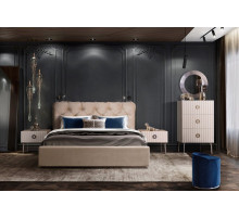 Двуспальная кровать с подъемным механизмом BOGEMIA (жемчуг) Двуспальная кровать с подъемным механизмом BOGEMIA (жемчуг)